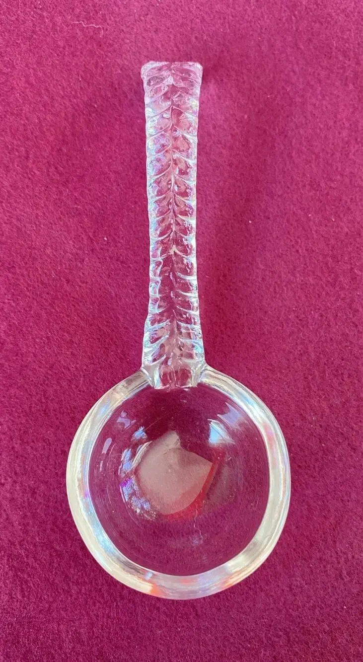 VTG Duncan Miller Canterbury Art Deco Spoon Clear Depression Glass Swirl Ladle